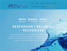 Tablet Screenshot of jwfreemanplumbing.com